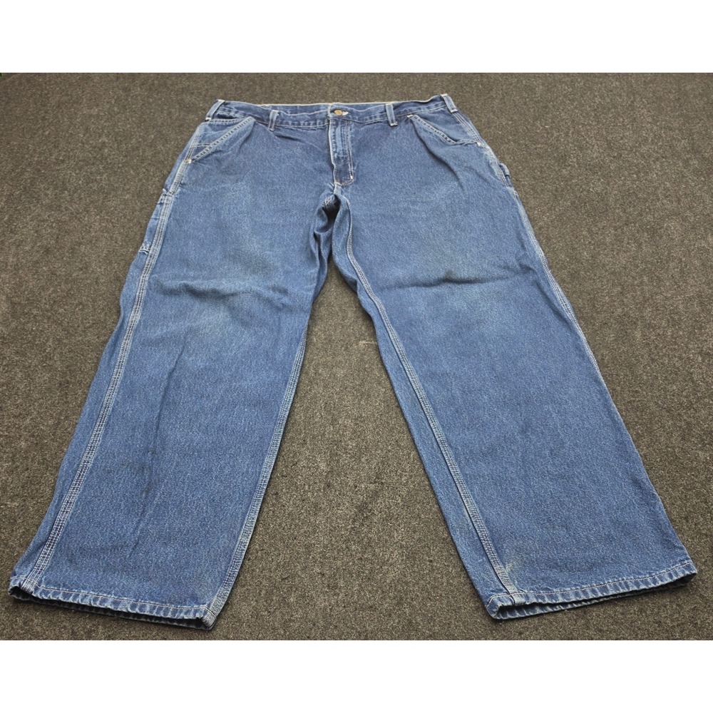 Carhartt Carpenter Jeans Mens 38x30 Blue B13 DST Dungaree Fit Denim Work Pants